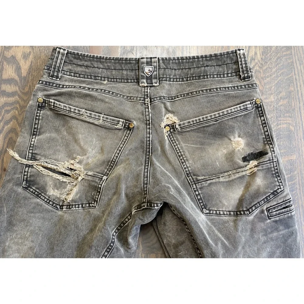 Kuhl Hot Ryder Flannel Lined Distressed Pants Men's 30 x 32 Vintage Patina Dye